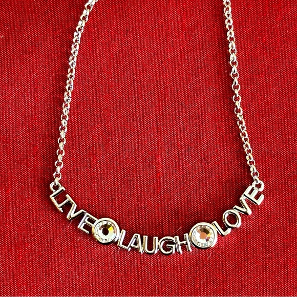 Lia Sophia Silvertone and Crystal Necklace 18-20” - Picture 1 of 2